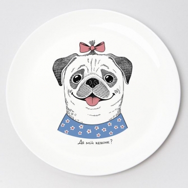 Тарелка Леди Мопс