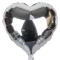 Воздушный шар в форме сердца серебро 45 см