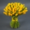 Букет из 75 желтых тюльпанов - Фото 1