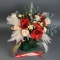 Composition Winter Waltz roses and amaryllis in a velvet box - Photo 1
