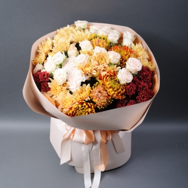 Букет із хризантемою Осінній етюд