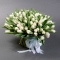 Букет із 101 білого тюльпану Арктик - Фото 1