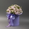Подарункова композиція в капелюшній коробці з трояндами Лавендер Бабблз - Фото 3