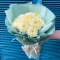 Bouquet of milky XL chrysanthemums  - Photo 1