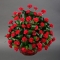 Basket of red carnations mourning