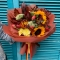 Autumn bouquet with sunflowers and chrysanthemums - Photo 2