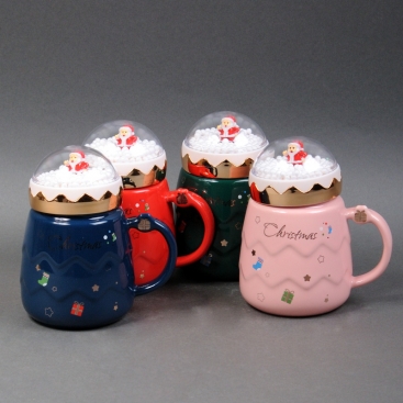 Чашка с крышкой Рождественское чудо в ассортименте