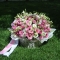 Basket of pink and white eustomas - Photo 1