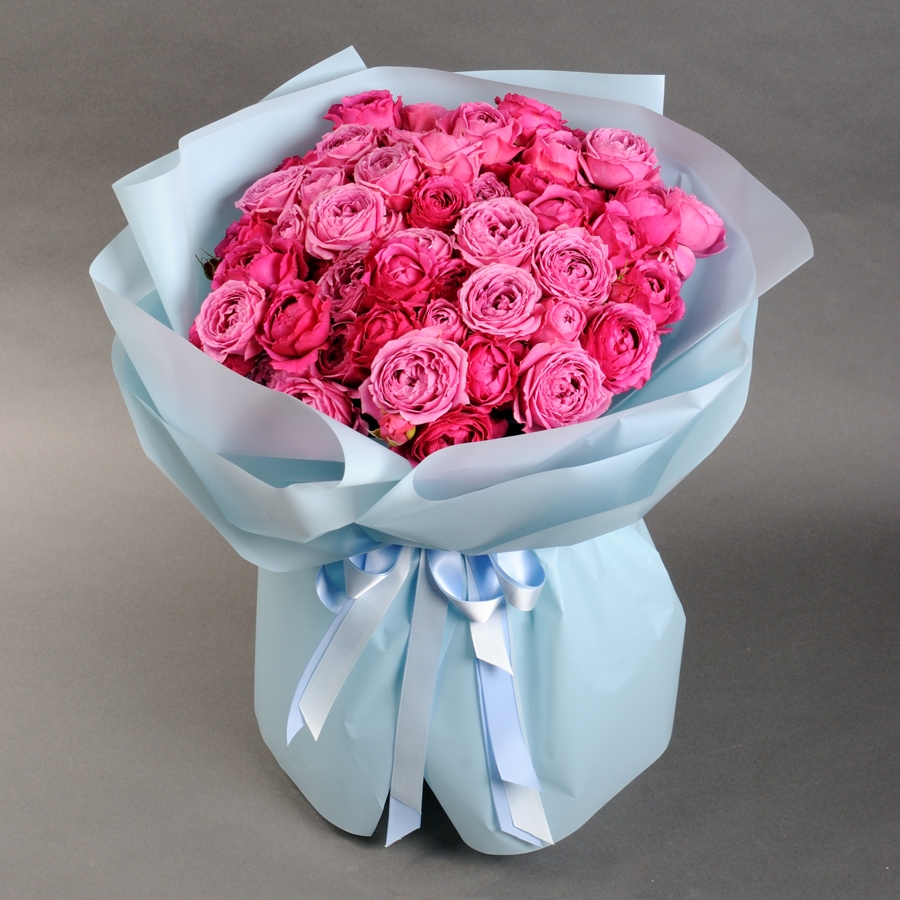 Bouquet of 21 roses Rich Bubbles and Misty Bubbles flowers delivery in ...