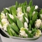 Букет белых тюльпанов и гиацинтов - Фото 3