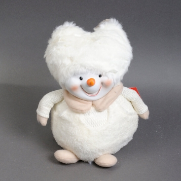 Іграшка сніговик у шапці