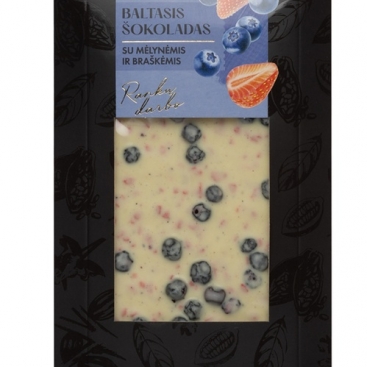 White chocolate Ruta with blueberries and strawberries 100 g