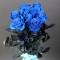 Bouquet of 9 blue roses (dyed) - Photo 2