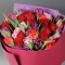 Букет Шикарный розы Эксплорер, Мемори Лейн, пионовидные тюльпаны - Фото 2