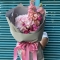 Bouquet Pink mist with peonies and peony-shaped roses - Photo 1