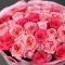 Букет 51 троянда сорт Кріста, Пінк Експрешн та Хот Експлорер - Фото 2