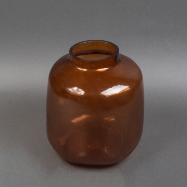 Glass vase brown 31 cm