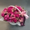 Корзинка с пионовидными розами спрей - Фото 1
