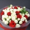 Bouquet of roses Red and white - Photo 2