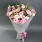 Букет белых и розовых эустом - Фото 3