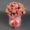Троянди Пінк Ванесса у білій капелюшній коробці - Фото 1