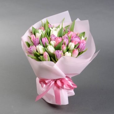 Bouquet of shaped tulips mix Cashmere