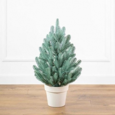 Christmas tree cast SG Vienna in a blue pot 0.70m