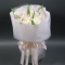 White fog bouquet of tulips, chrysanthemums, dianthus and orchids - Photo 2