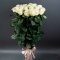 Букет із 25 білих троянд Мондіаль - Фото 1