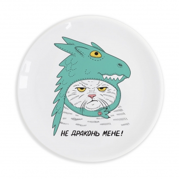 Plate Dragon Cat