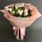 Букет тюльпанов и эустом Мулен Руж - Фото 1