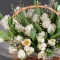 Arrangement in a basket Spring in a white dress - Photo 4