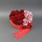 Композиція серце троянди та орхідеї - Фото 3