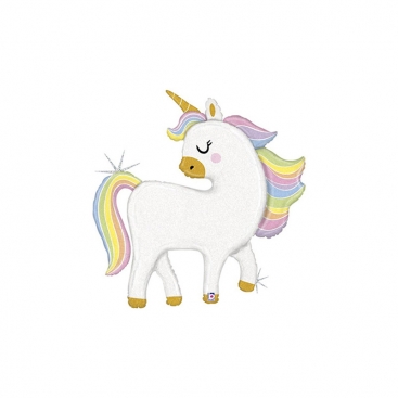 Фольгированный шарик Единорог пастель голография