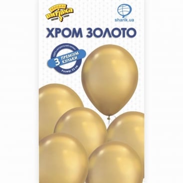 Латексные шары хром золото