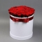 Красная роза в белой шляпной коробке - Фото 2