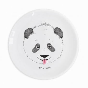 Children's plate Panda Om-Nom-nom