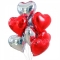 9 воздушных шаров в форме сердца - Фото 1