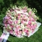 Basket of pink and white eustomas - Photo 2