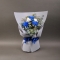 Bouquet of 3 painted blue roses - Photo 1