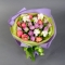 Букет с тюльпанами и фрезией Санторини - Фото 4