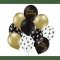 Набор воздушных шаров Happy birthday, Play Boy черный, белый, золотой, 10 шт.