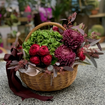 Композиция в корзинке Лесная песня 