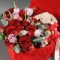 Composition in a box heart Floral symphony with notes of Ferrero - Photo 3